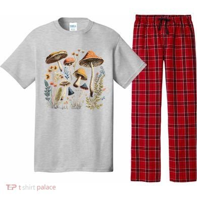 Cottage Core Aesthetic Mushrooms And Plants Gift Pajama Set