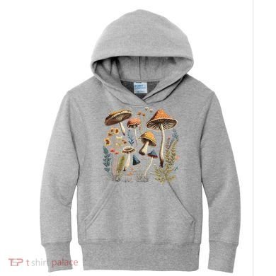 Cottage Core Aesthetic Mushrooms And Plants Gift Kids Hoodie