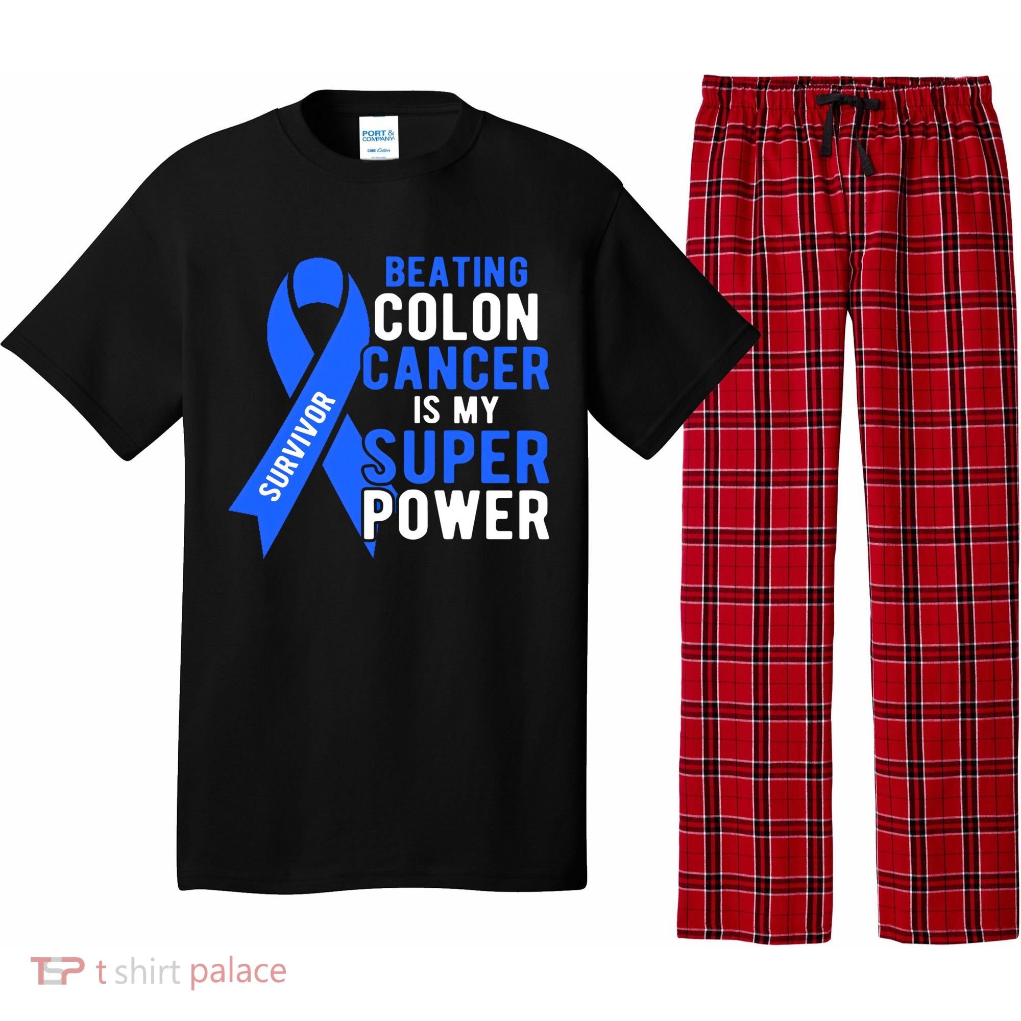 Colon Cancer Awareness Survivor Superpower Gift Pajama Set