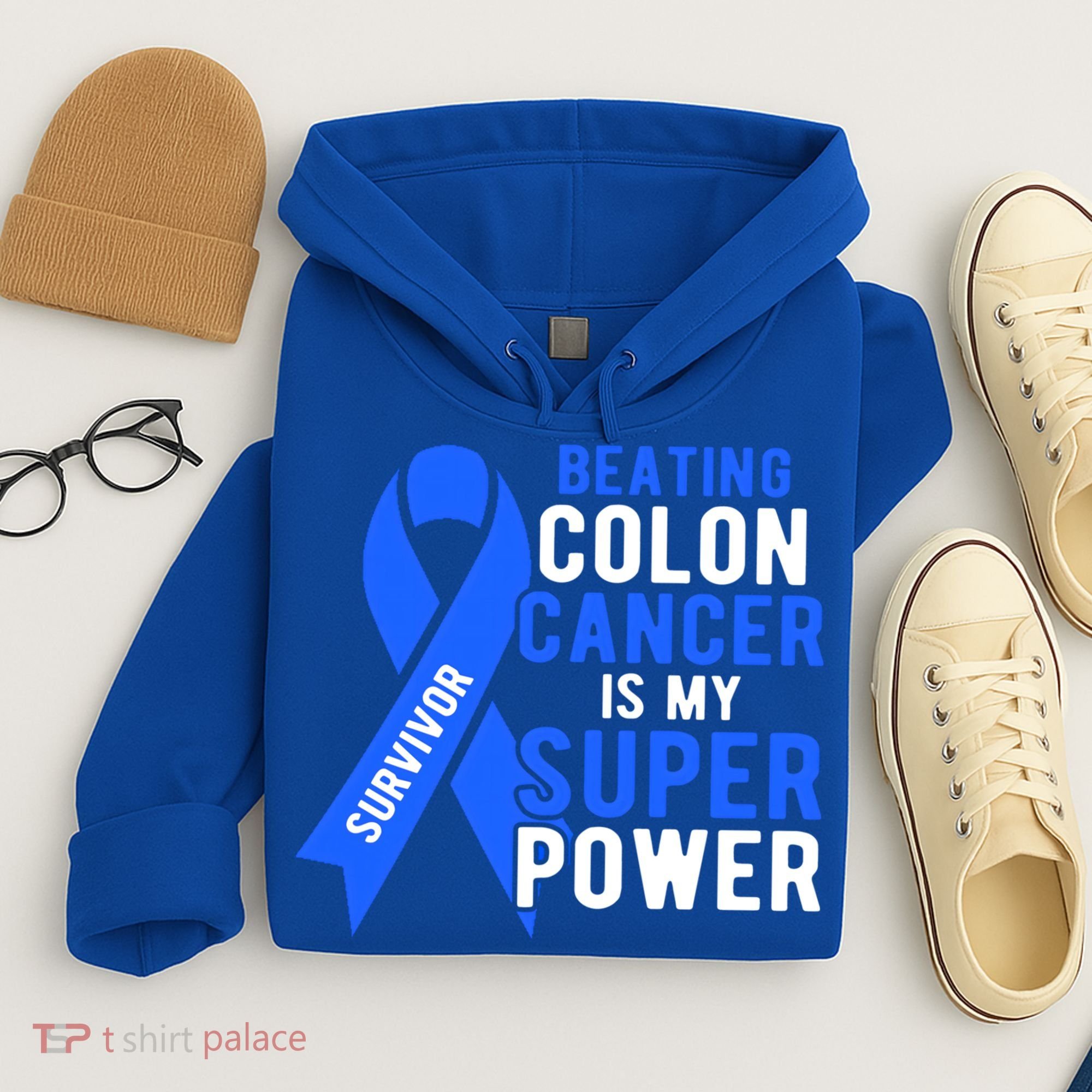 Colon Cancer Awareness Survivor Superpower Gift Hoodie