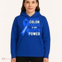 Colon Cancer Awareness Survivor Superpower Gift Hoodie thumb 5