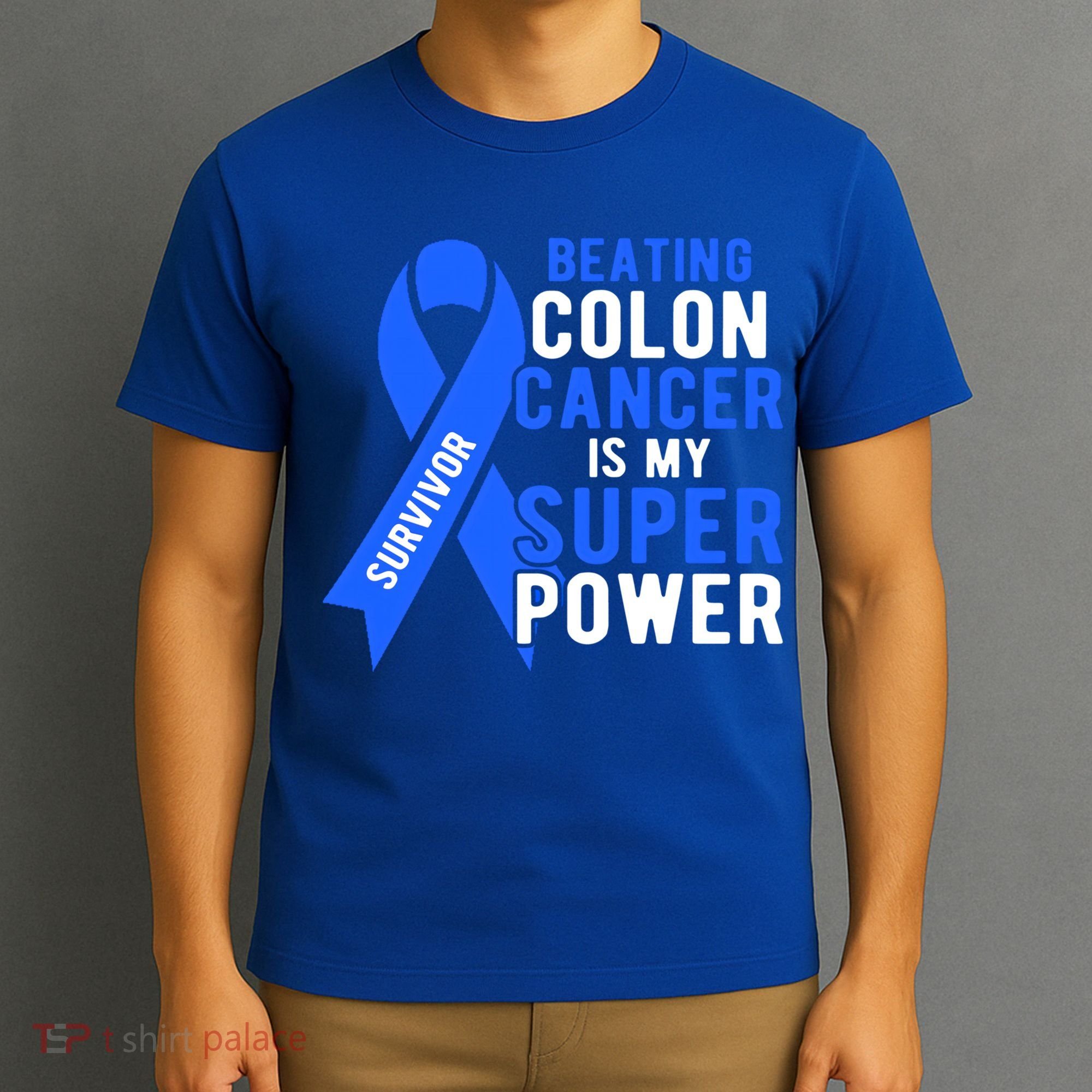 Colon Cancer Awareness Survivor Superpower Gift T-Shirt
