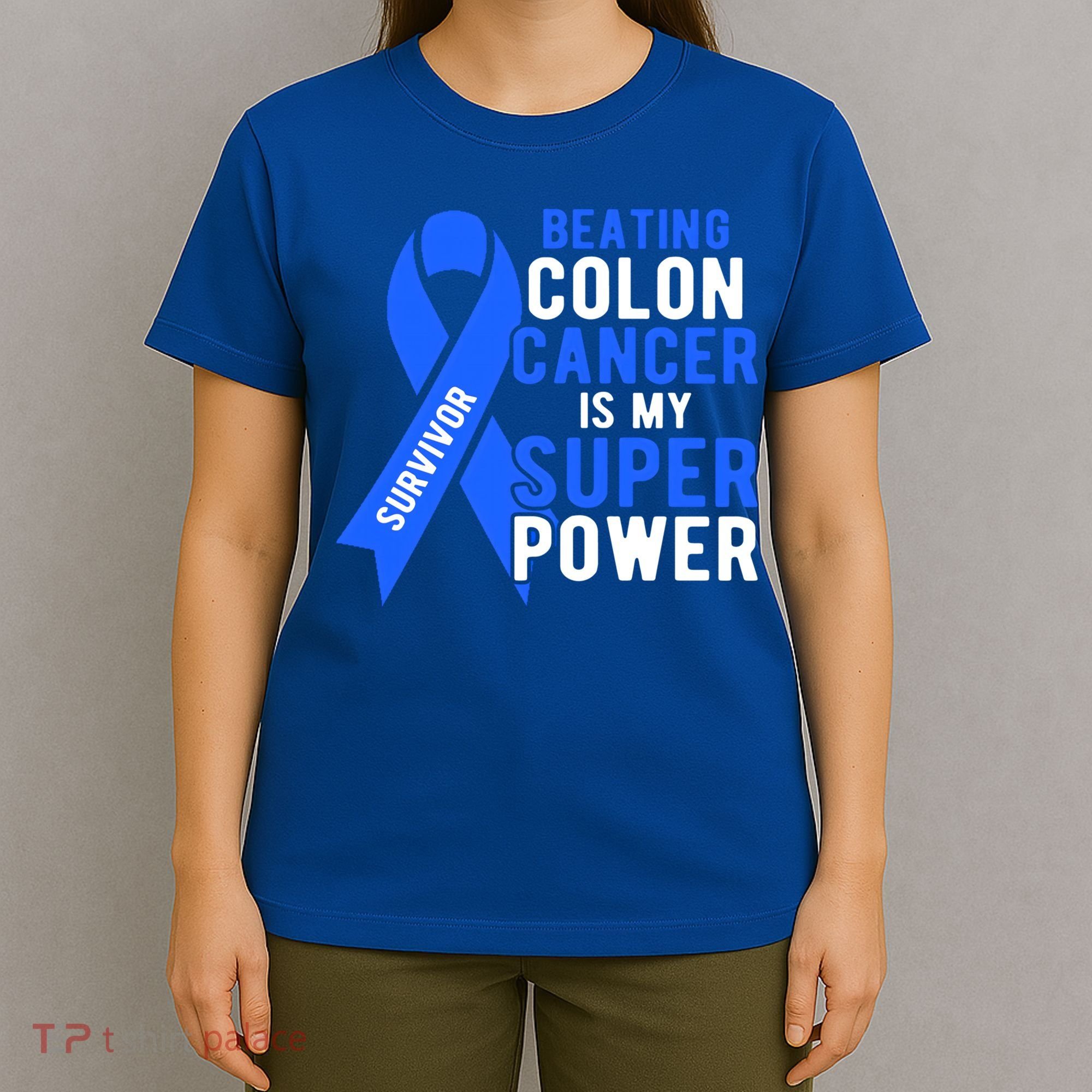 Colon Cancer Awareness Survivor Superpower Gift T-Shirt