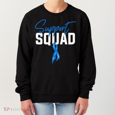 Colon Cancer Awareness Support Squad Blue Ribbon Women's Sweatshirt