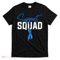 Colon Cancer Awareness Support Squad Blue Ribbon T-Shirt thumb 0