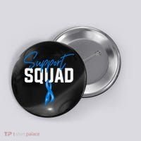 Colon Cancer Awareness Support Squad Blue Ribbon Button thumb 0