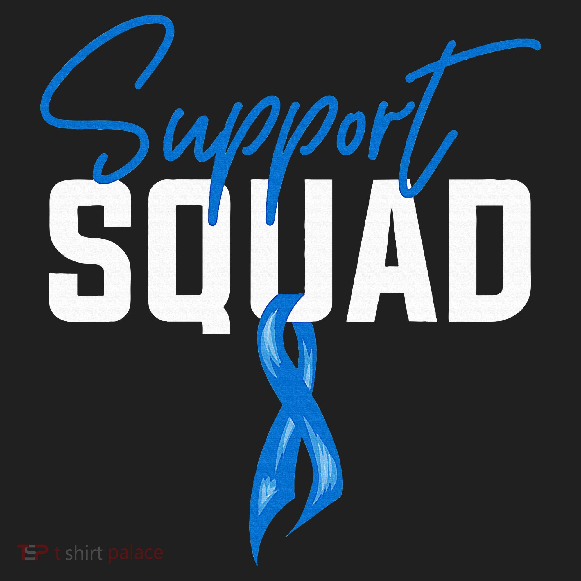Colon Cancer Awareness Support Squad Blue Ribbon Beanie