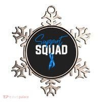 Colon Cancer Awareness Support Squad Blue Ribbon Ornament thumb 0