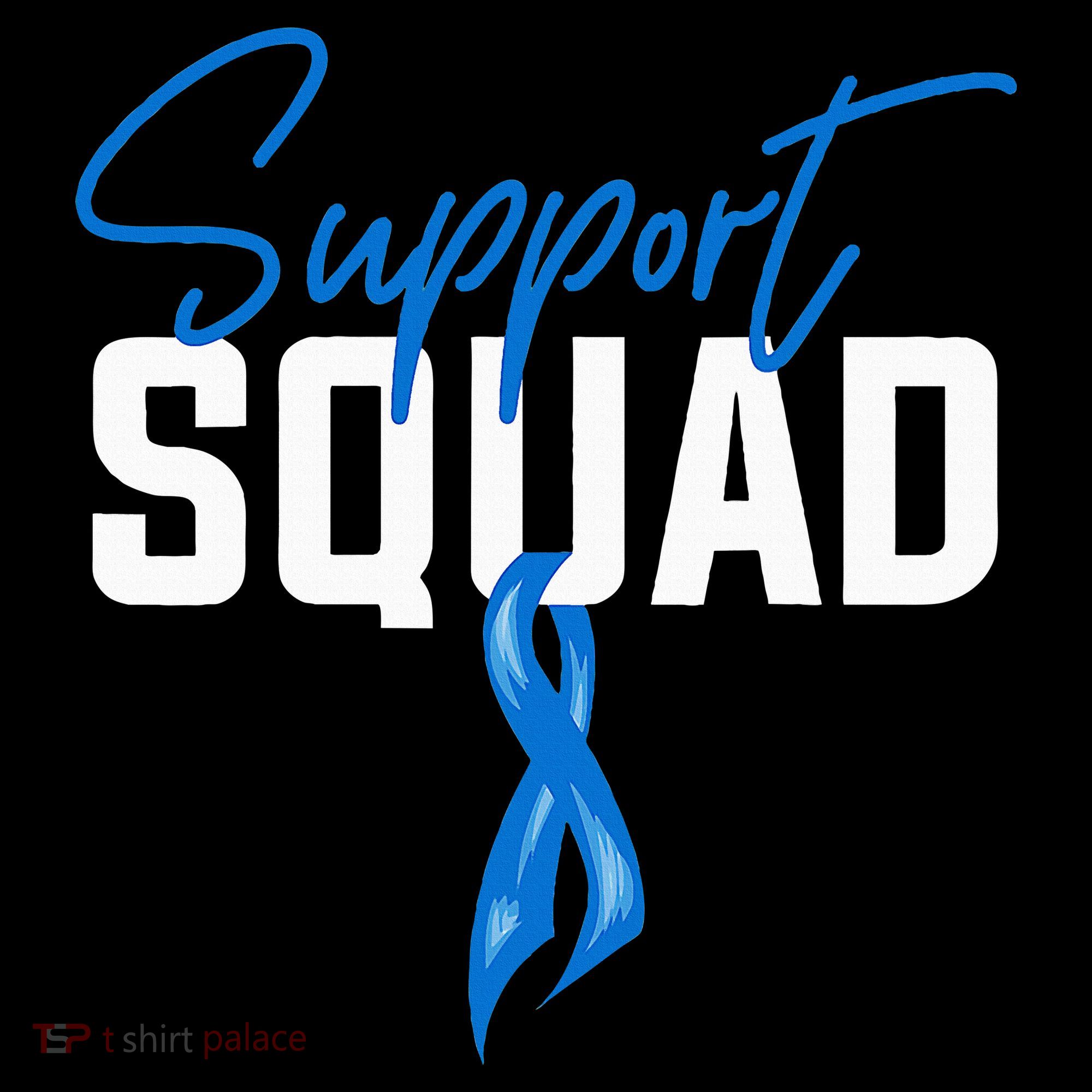 Colon Cancer Awareness Support Squad Blue Ribbon Ornament