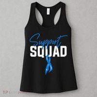 Colon Cancer Awareness Support Squad Blue Ribbon Women's Tank Top thumb 3