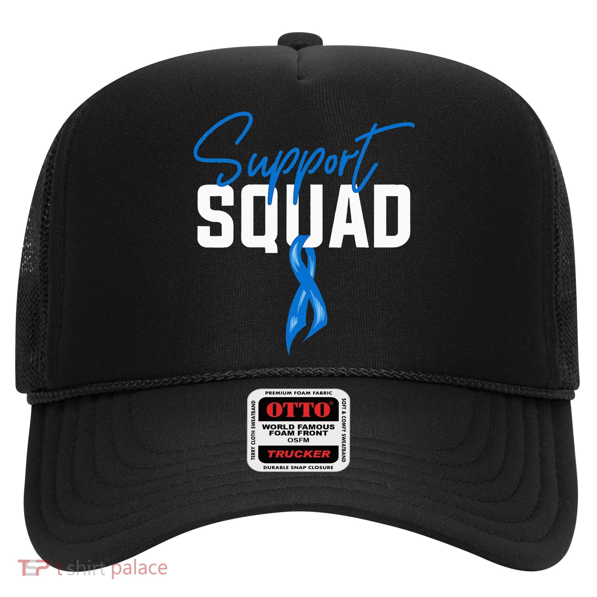 Colon Cancer Awareness Support Squad Blue Ribbon Hat