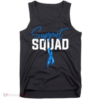 Colon Cancer Awareness Support Squad Blue Ribbon Tank Top