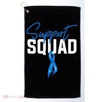 Colon Cancer Awareness Support Squad Blue Ribbon Golf Towel thumb 0