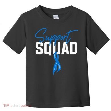 Colon Cancer Awareness Support Squad Blue Ribbon Toddler T-Shirt
