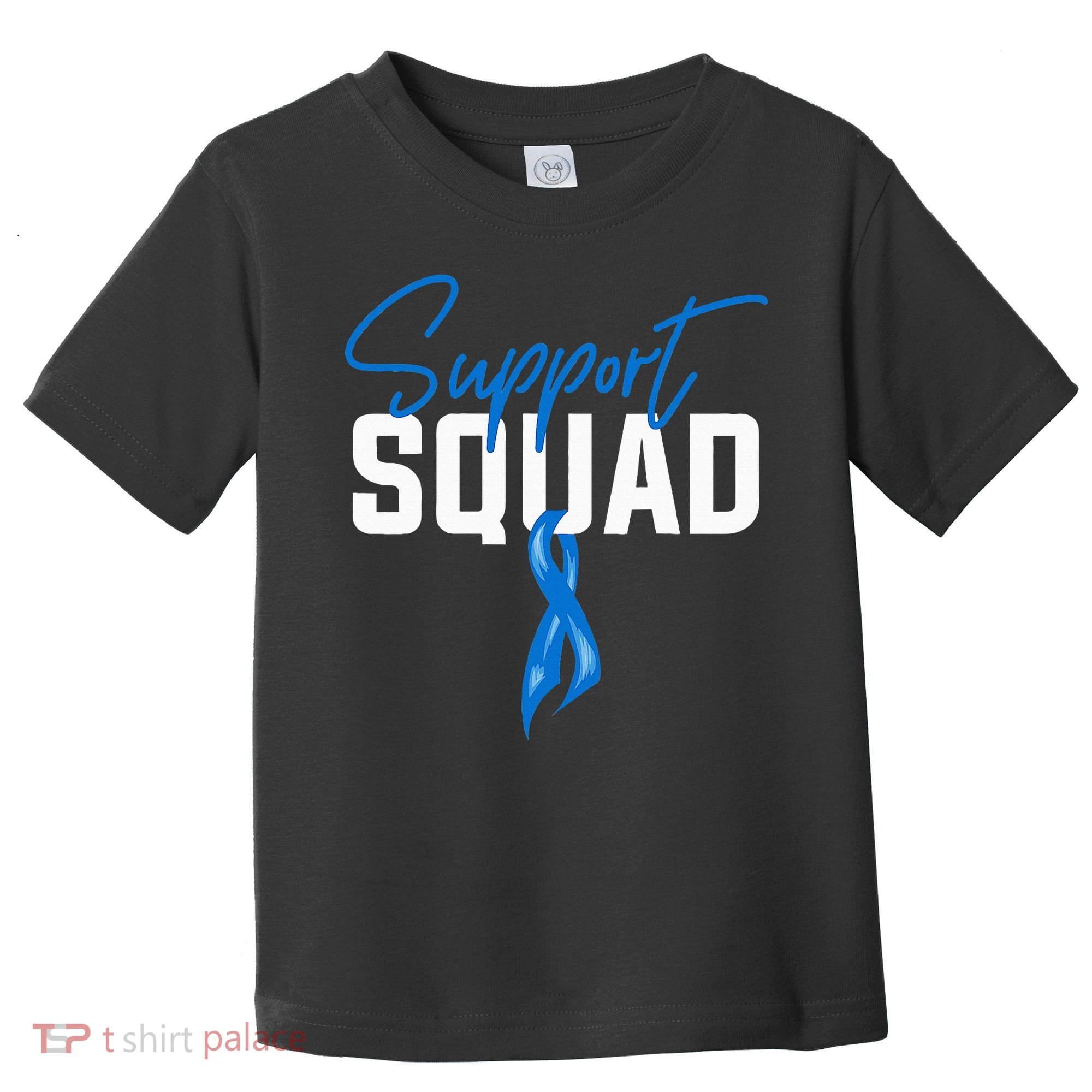 Colon Cancer Awareness Support Squad Blue Ribbon Toddler T-Shirt