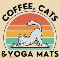 Coffee Cats And Yoga Mats Meditation Women Tote Bag thumb 4