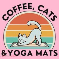 Coffee Cats And Yoga Mats Meditation Women Coaster thumb 2