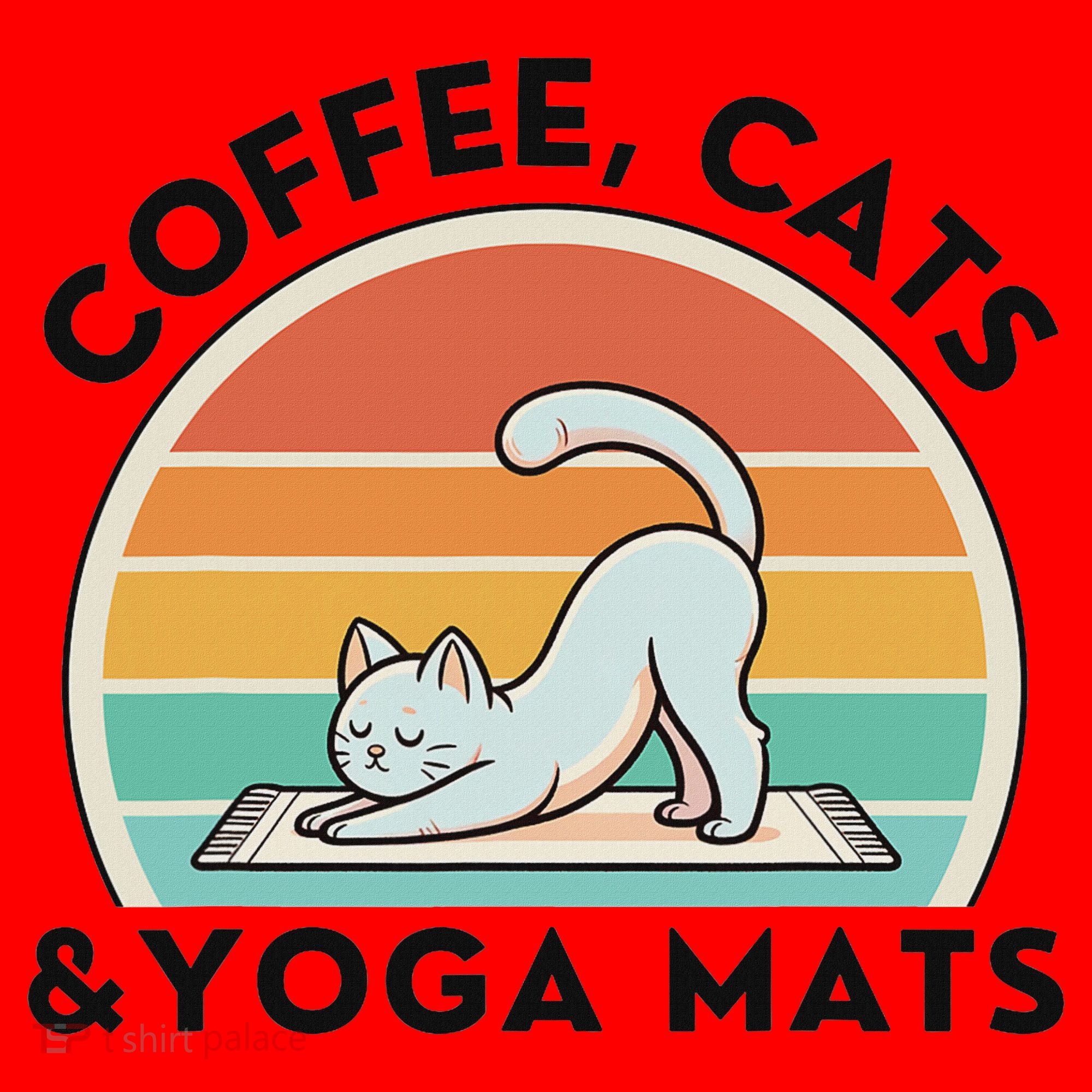 Coffee Cats And Yoga Mats Meditation Women Santa Hat