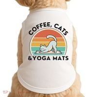 Coffee Cats And Yoga Mats Meditation Women Doggie Tank thumb 0