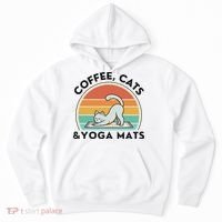Coffee Cats And Yoga Mats Meditation Women Hoodie thumb 0