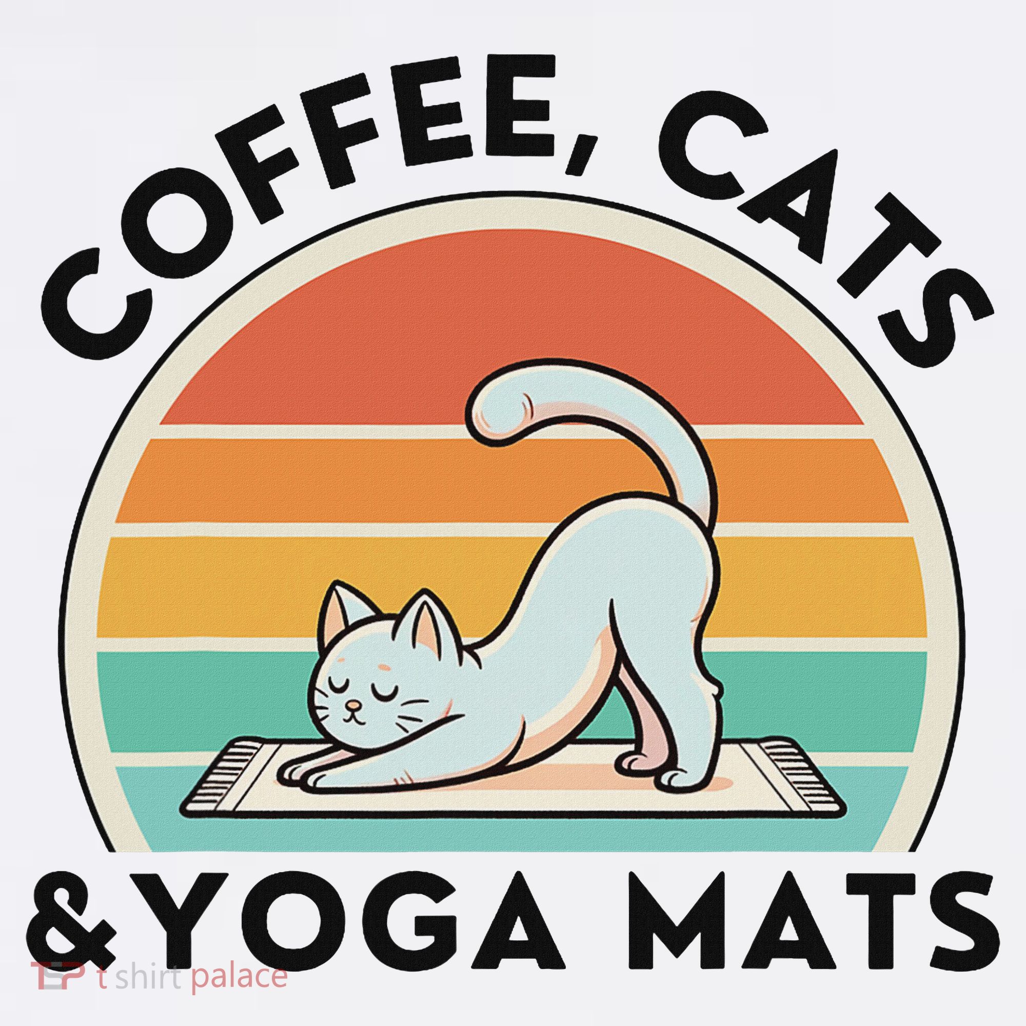 Coffee Cats And Yoga Mats Meditation Women Apron