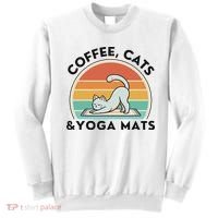 Coffee Cats And Yoga Mats Meditation Women Sweatshirt thumb 0