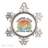 Coffee Cats And Yoga Mats Meditation Women Ornament thumb 0