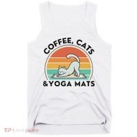 Coffee Cats And Yoga Mats Meditation Women Tank Top thumb 0