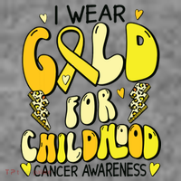 Childhood Cancer Awareness Support Retro Yellow Ribbon Toddler Hoodie thumb 2