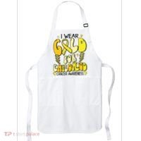 Childhood Cancer Awareness Support Retro Yellow Ribbon Apron thumb 0