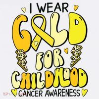 Childhood Cancer Awareness Support Retro Yellow Ribbon Apron thumb 3