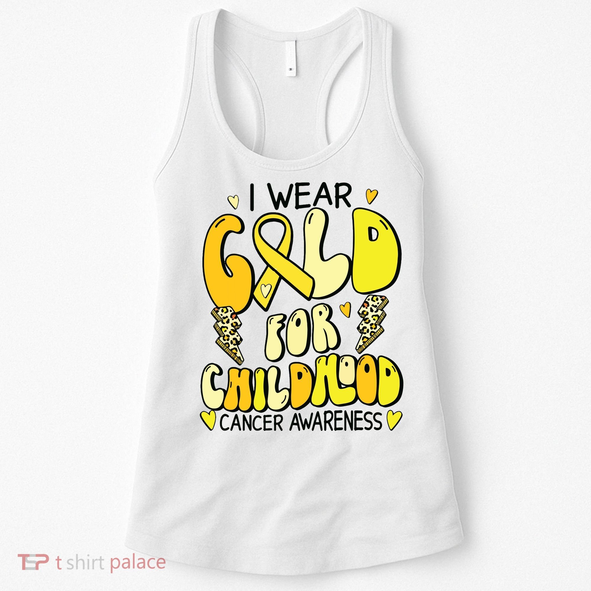 Childhood Cancer Awareness Support Retro Yellow Ribbon Women's Tank Top