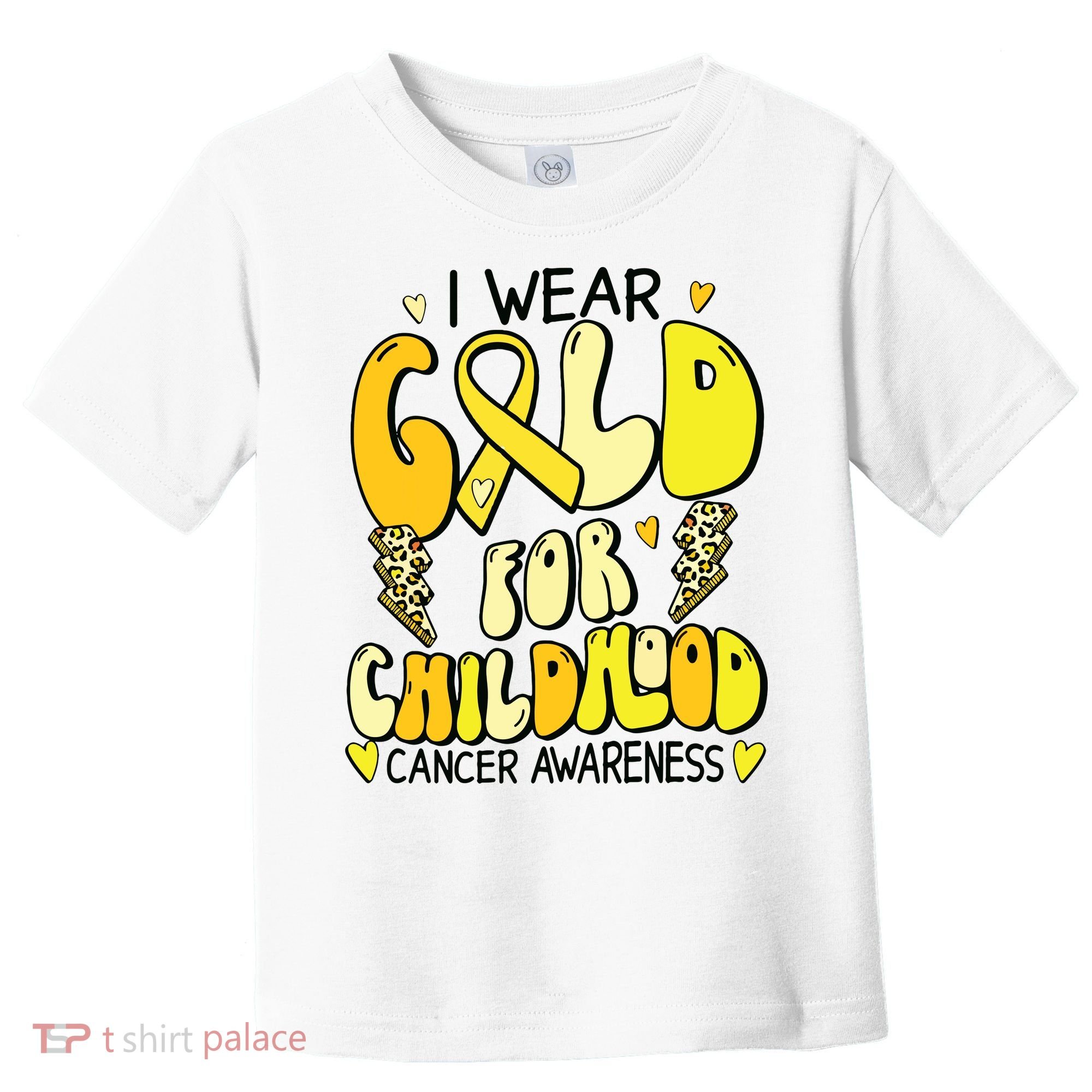 Childhood Cancer Awareness Support Retro Yellow Ribbon Toddler T-Shirt