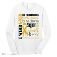 Childhood Cancer Awareness T Gold For A Child Fight Long Sleeve Shirt thumb 0