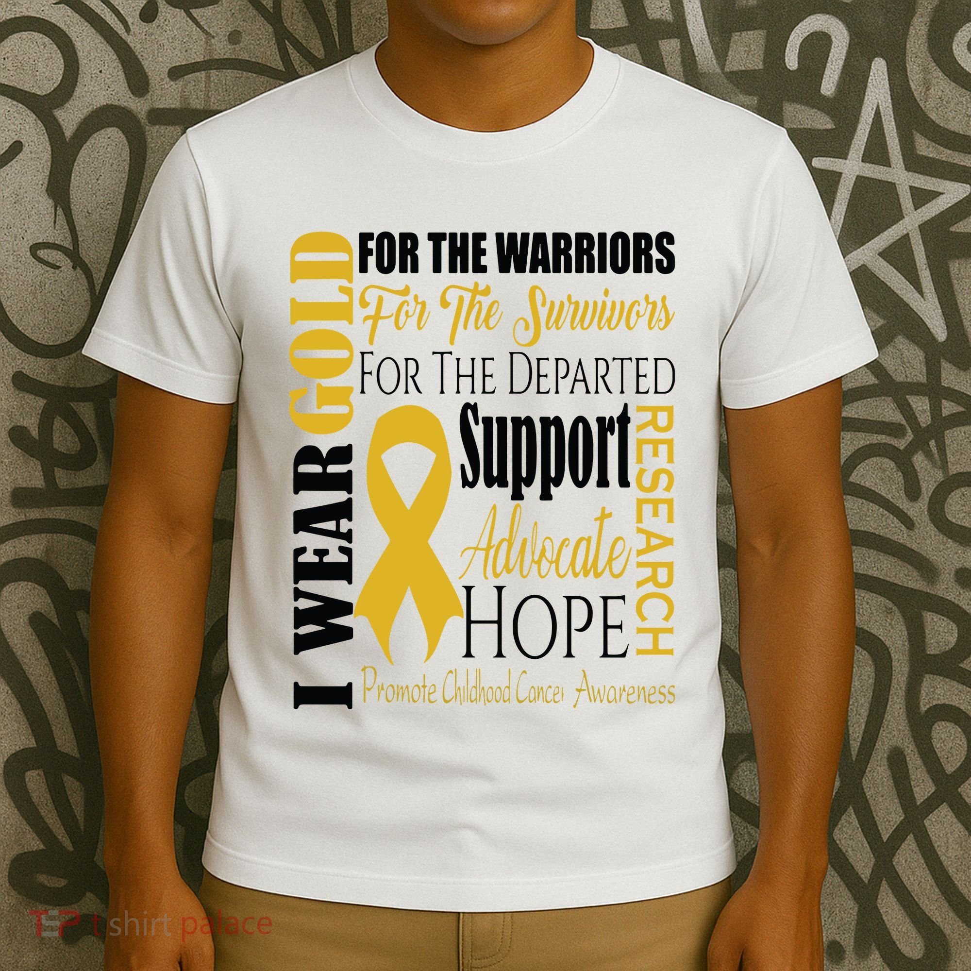 Childhood Cancer Awareness T Gold For A Child Fight T-Shirt
