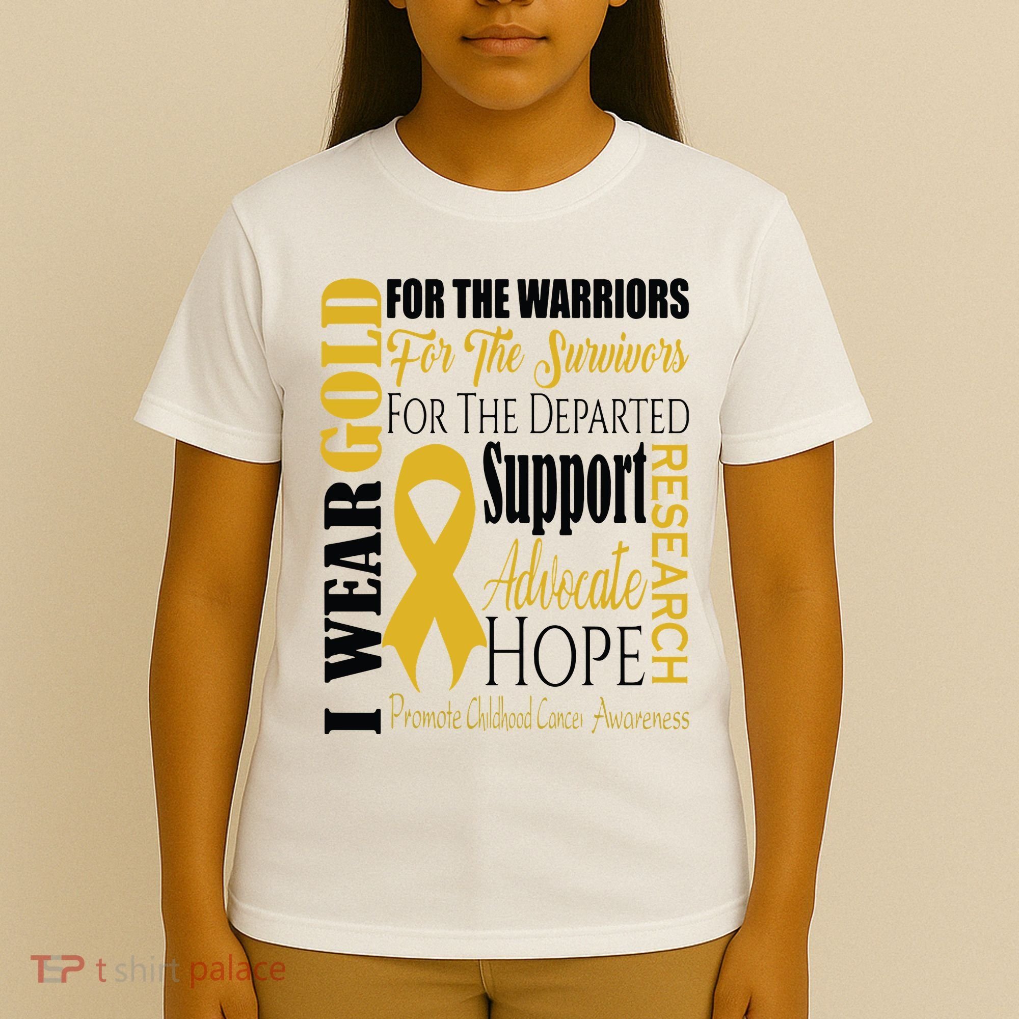 Childhood Cancer Awareness T Gold For A Child Fight T-Shirt