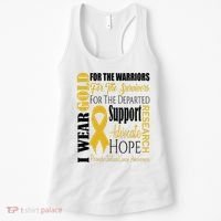 Childhood Cancer Awareness T Gold For A Child Fight Women's Tank Top thumb 0