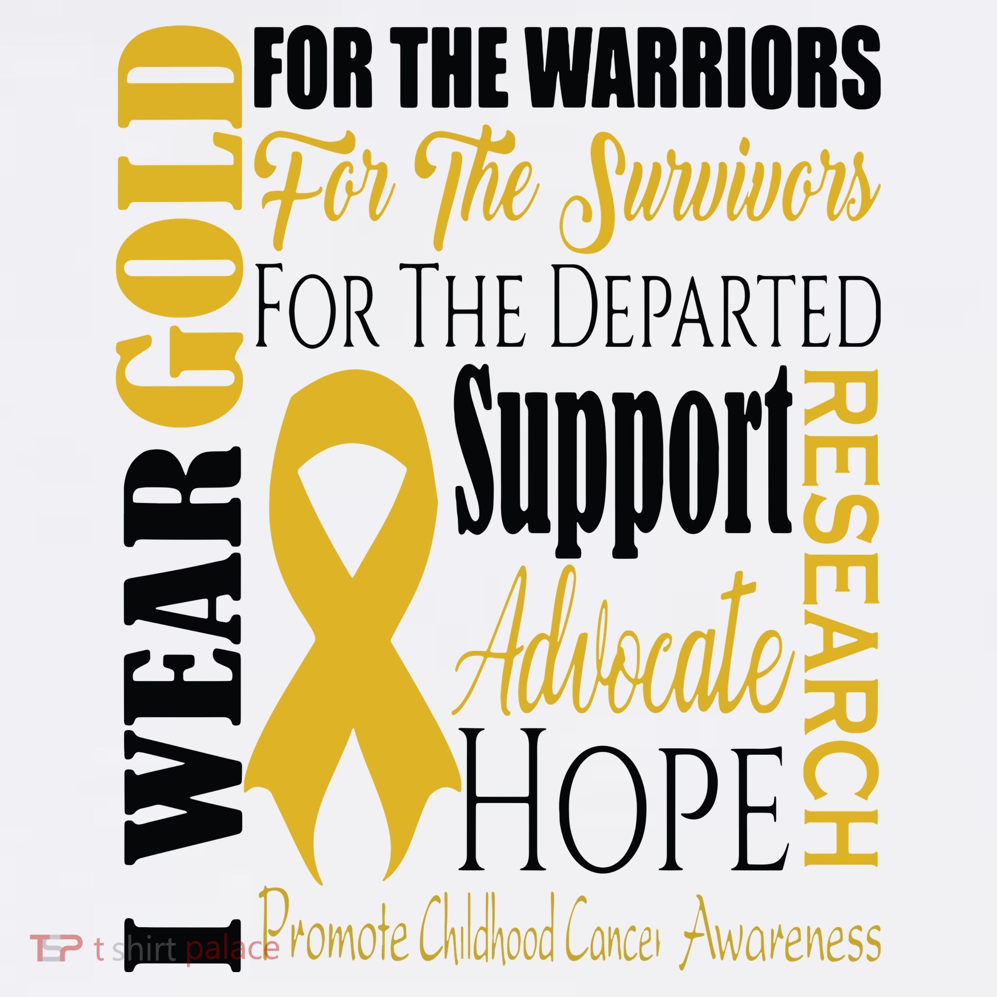 Childhood Cancer Awareness T Gold For A Child Fight Tall Hoodie