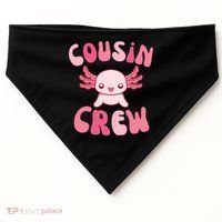 Cousin Crew Axolotl Lover Matching Family  USA-Made Doggie Bandana thumb 0