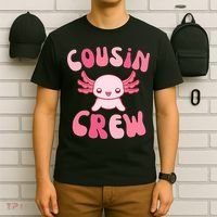 Cousin Crew Axolotl Lover Matching Family  T-Shirt thumb 6