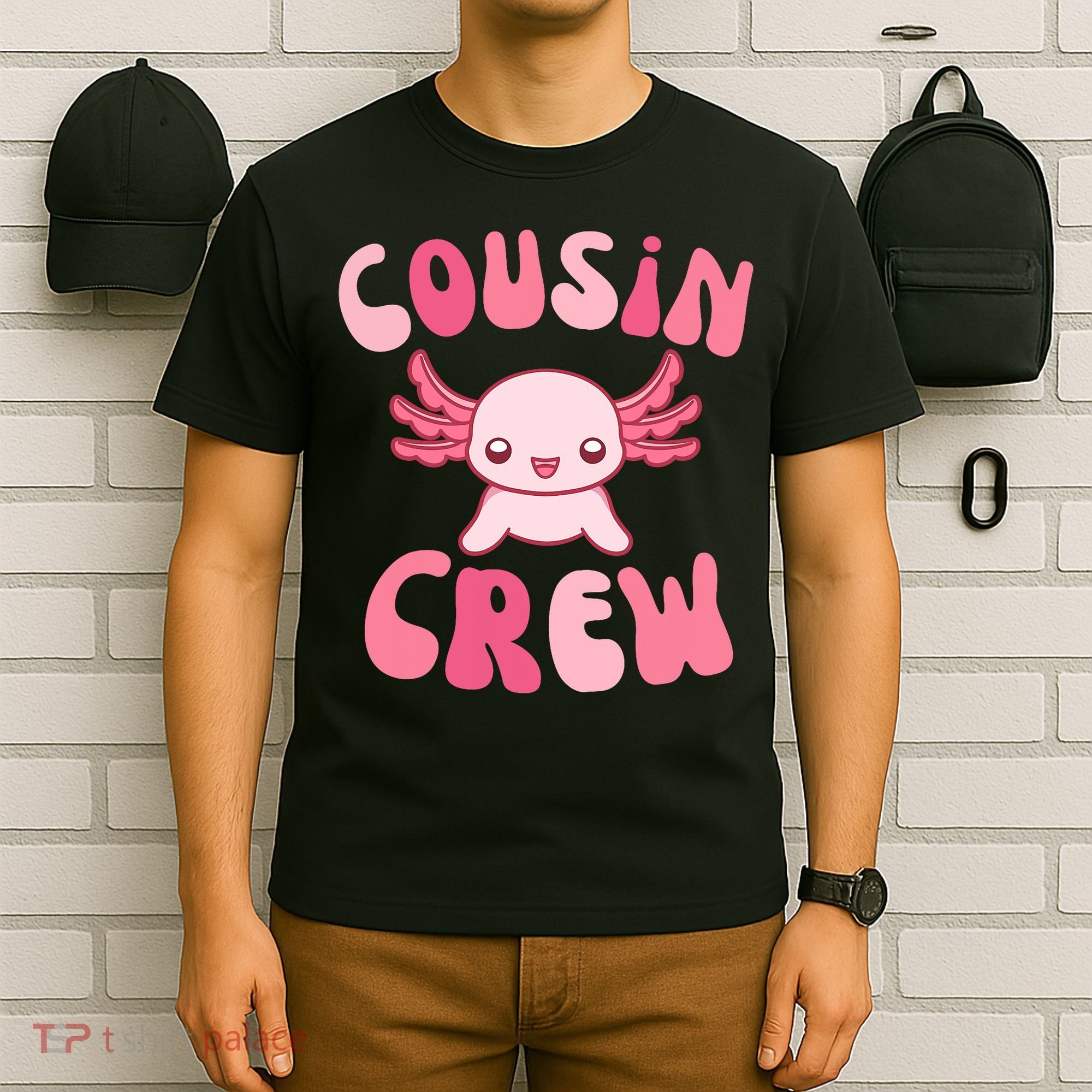 Cousin Crew Axolotl Lover Matching Family  T-Shirt