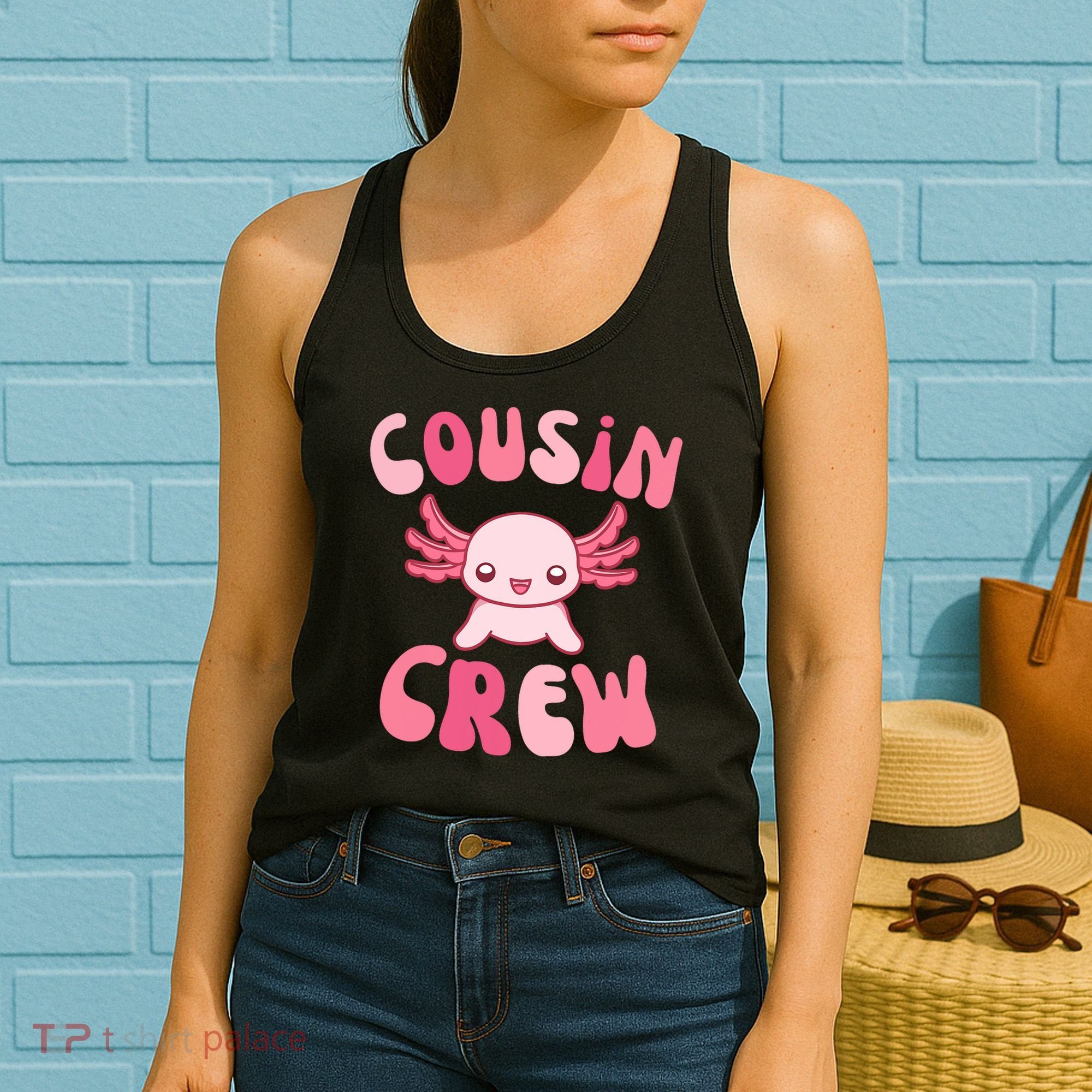 Cousin Crew Axolotl Lover Matching Family  Women's Tank Top
