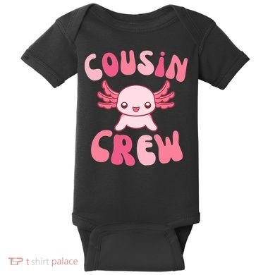 Cousin Crew Axolotl Lover Matching Family  Baby Bodysuit