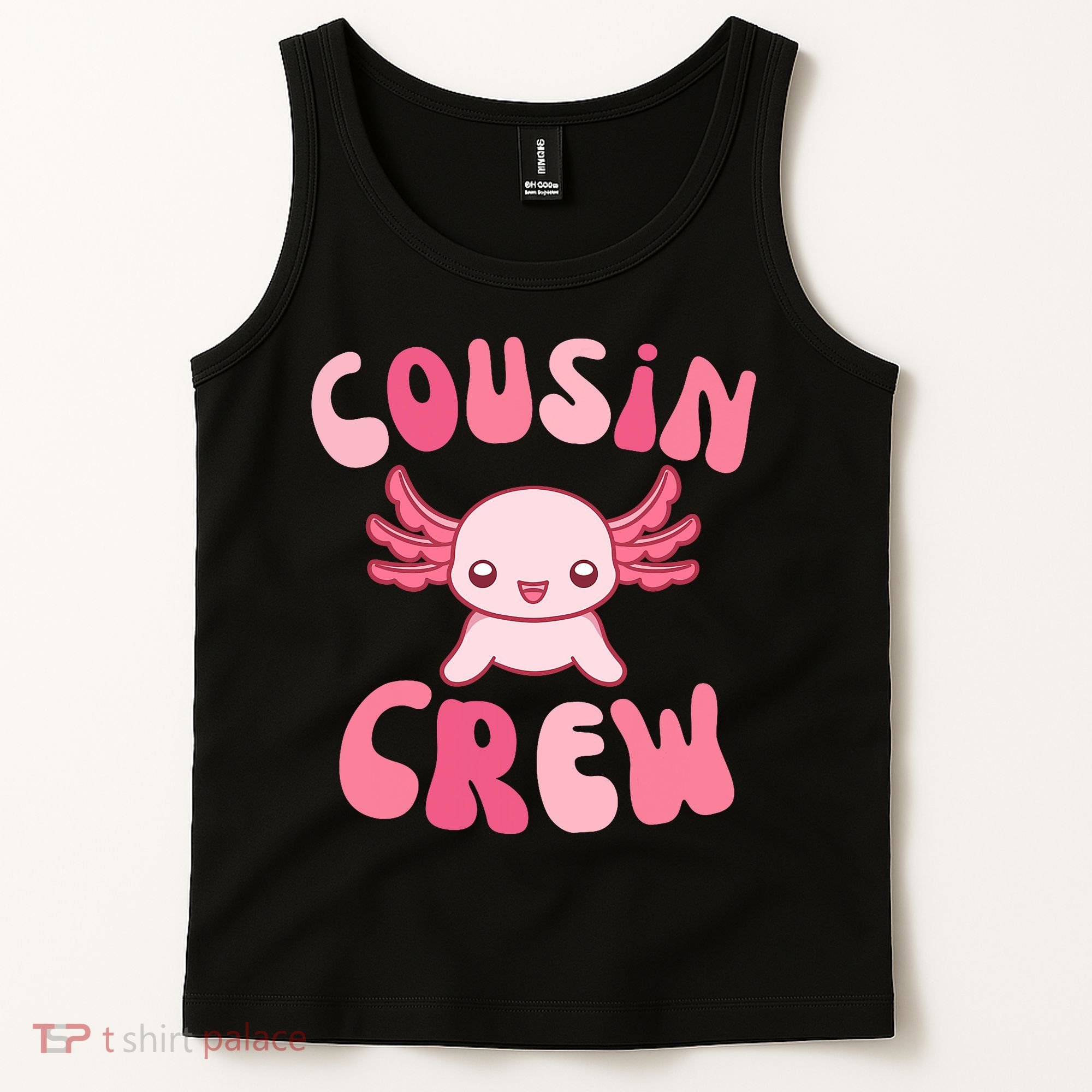 Cousin Crew Axolotl Lover Matching Family  Tank Top
