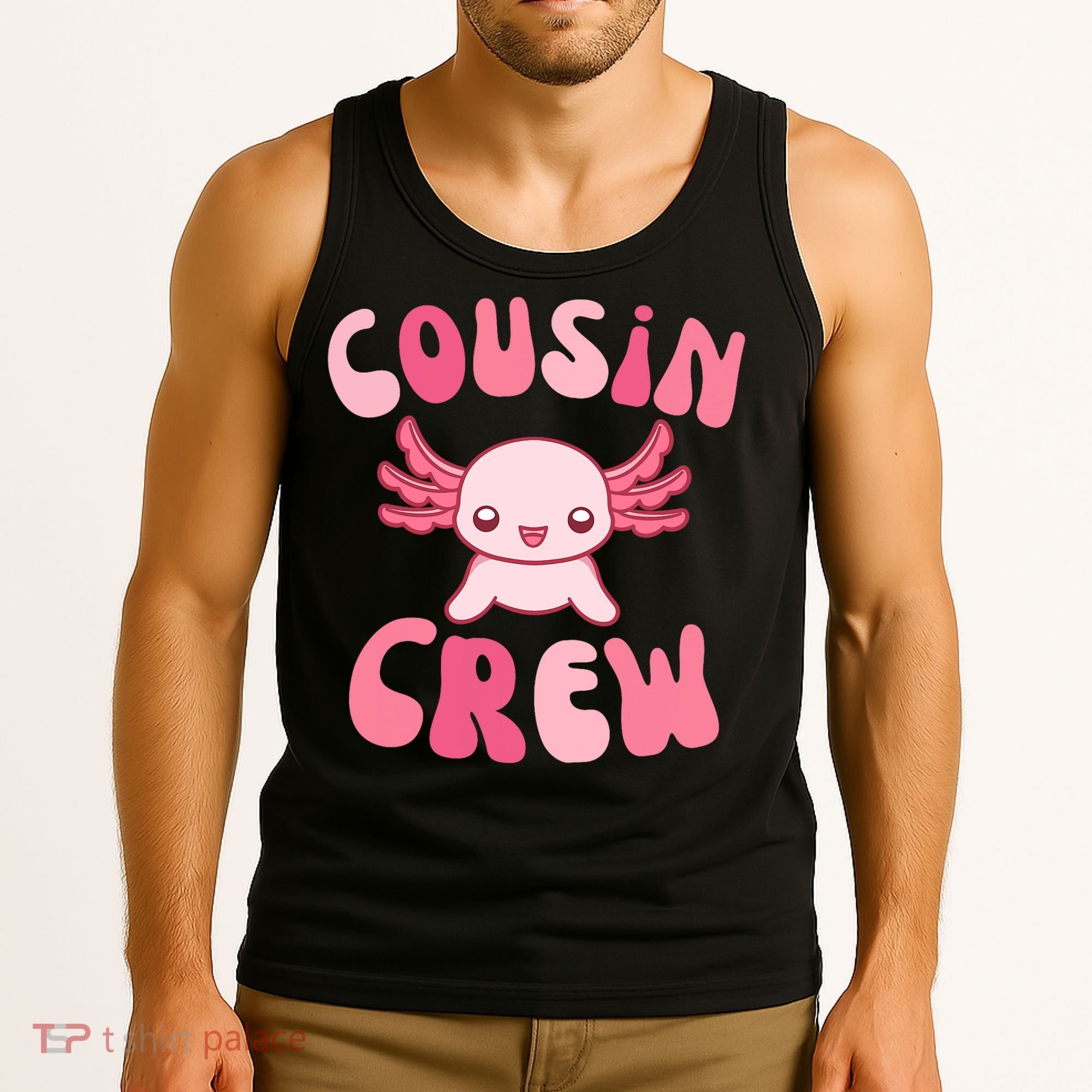 Cousin Crew Axolotl Lover Matching Family  Tank Top