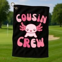 Cousin Crew Axolotl Lover Matching Family  Golf Towel thumb 1