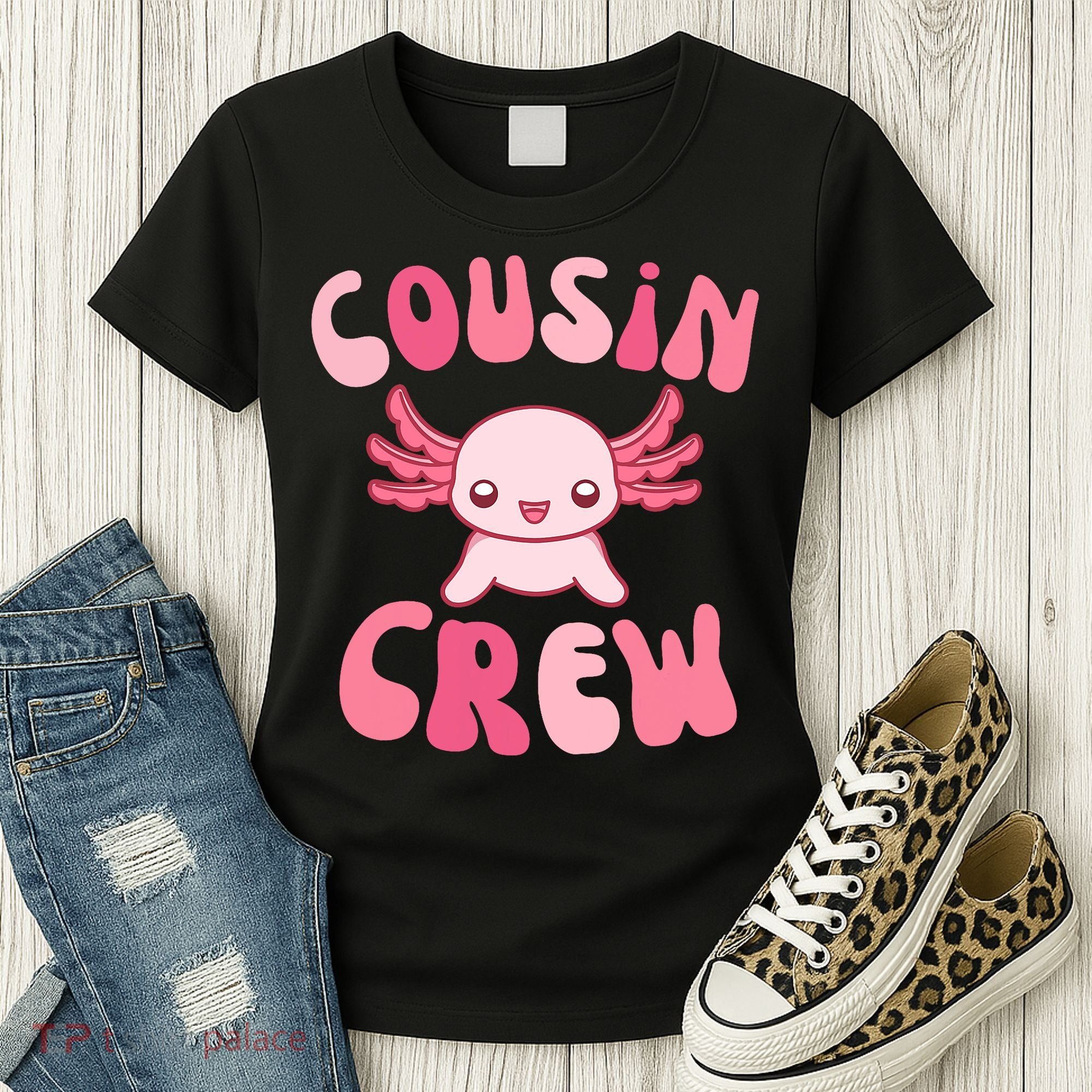 Cousin Crew Axolotl Lover Matching Family  Women's T-Shirt