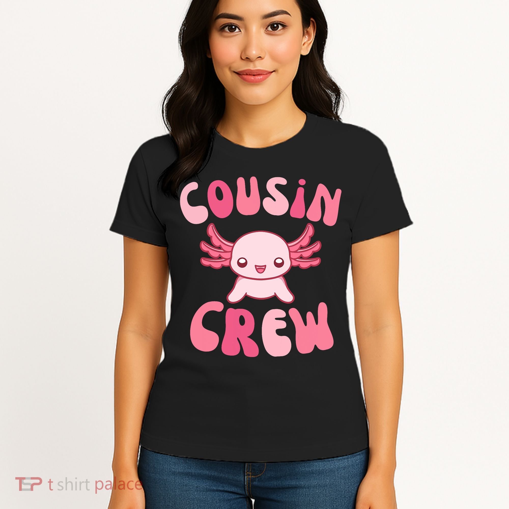 Cousin Crew Axolotl Lover Matching Family  Women's T-Shirt