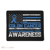 Colon Cancer Awareness Month American Flag Ribbon Mousepad thumb 0