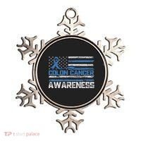 Colon Cancer Awareness Month American Flag Ribbon Ornament thumb 0